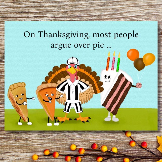 Carte Bon thanksgiving Anniversaire Pies, Turquie, Gâtea (Créateur téléchargé)