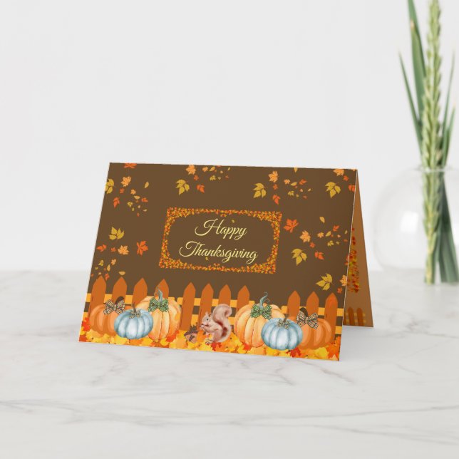 Carte Bon thanksgiving Automne Classique (Devant)