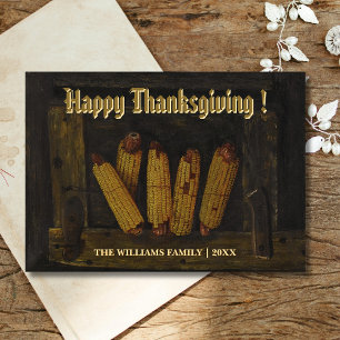 Carte Bon thanksgiving classique pendre les oreilles de