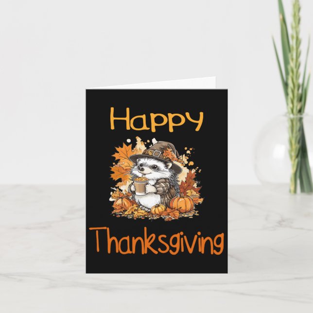 Carte Bon thanksgiving d'action de grâces d'automne de H (Devant)