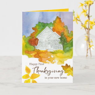 Carte Bon thanksgiving Dans Votre Nouvelle Maison Arbres