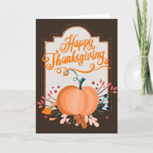Carte Bon thanksgiving élégante
