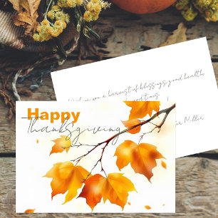 Carte Bon thanksgiving Feuille Serene Fall Maple