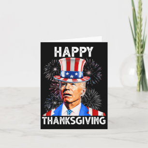 Carte Bon thanksgiving Joe Biden Firework Patriotique 4t