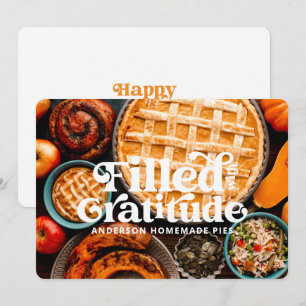 Carte Bon thanksgiving rempli avec Gratitude Holiday