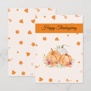 Carte Bon thanksgiving simple et belle