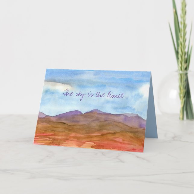 Carte Bon Travail Le Ciel Est La Limite (Devant)