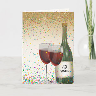 Carte Bon vin du 69e anniversaire
