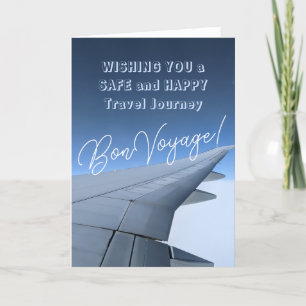 Carte Bon Voyage ! Je vous souhaite des voyages heureux 