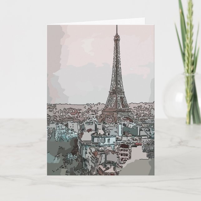 Carte Bon Voyage, Paris Travel Card (Devant)