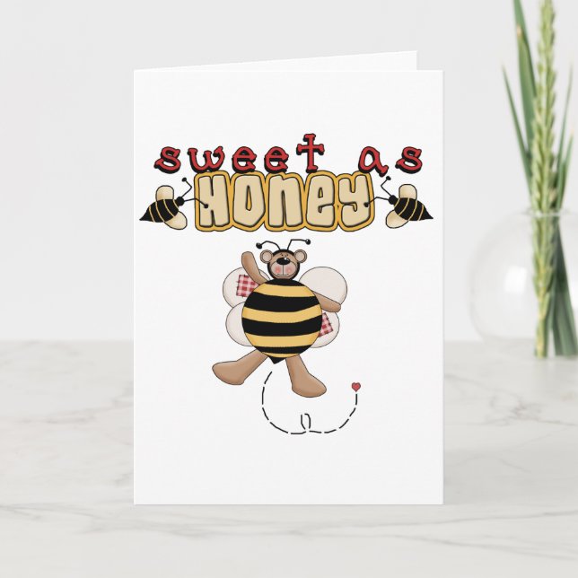 Carte Bonbon à abeille comme T-shirts et cadeaux de miel (Devant)