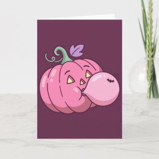 Carte Bonbon Rose Bulles de Bubble Gum Halloween au Past