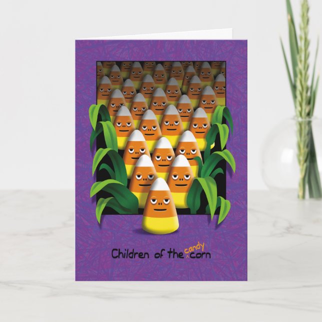 Carte Bonbons au maïs Halloween à enfants (Devant)