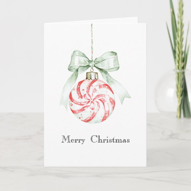 Carte Bonbons au poivre mentholé Noël   (Devant)