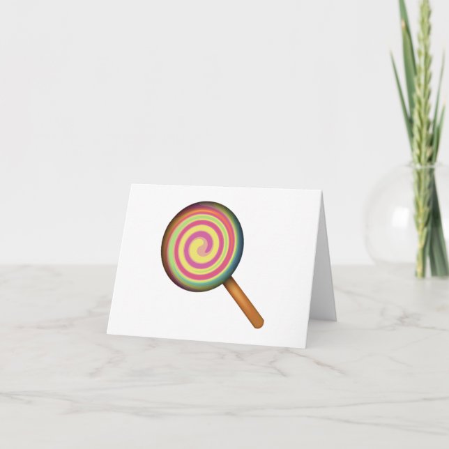 Carte Bonbons Lollipop - Emoji (Devant)