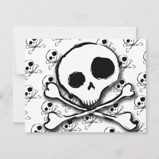 Carte Bones N crâne avec fond