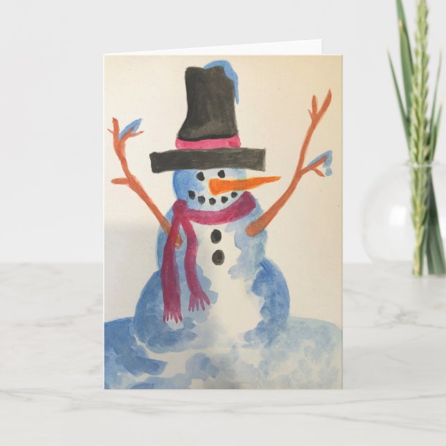 Carte Bonhomme de neige (Devant)