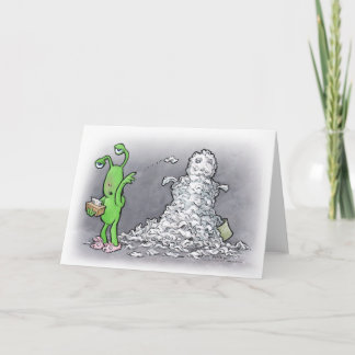 Carte bonhomme de neige malade