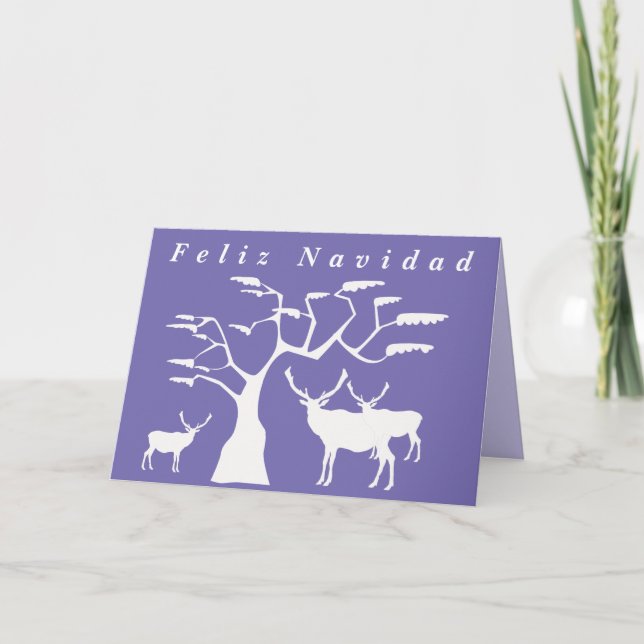 Carte Bonita silueta de alce tarjeta de Navidad (Devant)