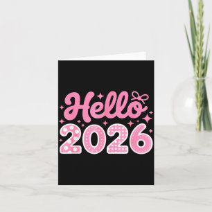 Carte Bonjour 2026 Chemise Nouvel An Mignon Pour Femmes 
