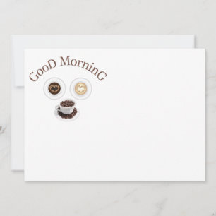 Carte Bonjour avec du café