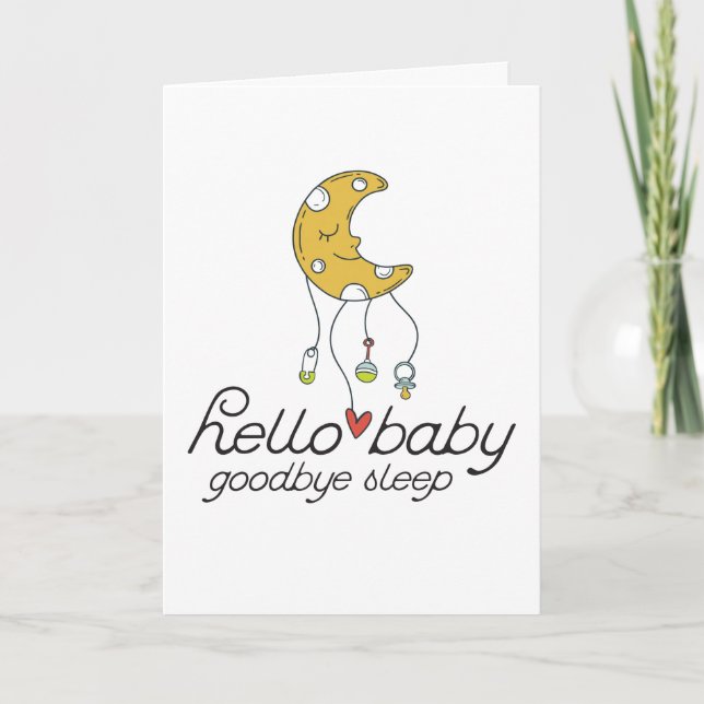Carte Bonjour Baby Goodbye Baby shower Card (Devant)