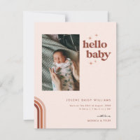 Bonjour Bébé | Annonce de naissance rétro boho