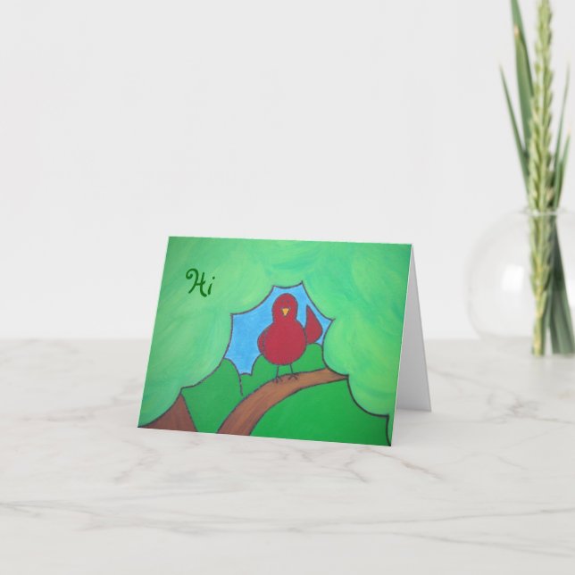 Carte Bonjour birdie, salut (Devant)