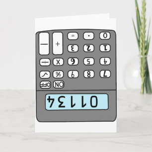 Carte bonjour calculatrice