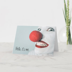 Carte Bonjour, C'est moi drôle visage de clown