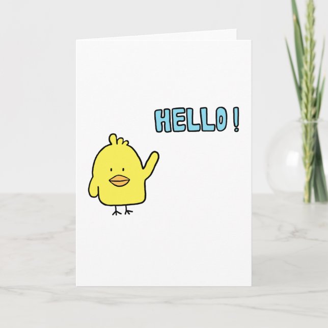 Carte Bonjour Chickie (Devant)
