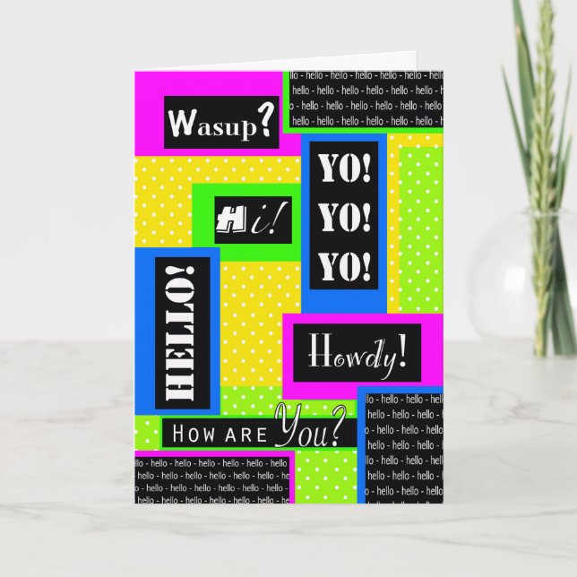 Carte Bonjour ! Comment vas-tu ? pour Friend, Poem Insid (Devant)