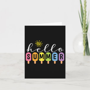 Carte Bonjour Cool d'été Colorful Popsicle Graphisme été