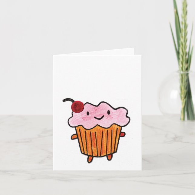 Carte Bonjour Cupcake (Devant)