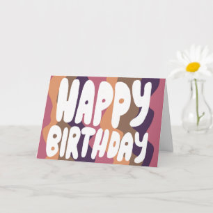 Carte BONJOUR D'ANNIVERSAIRE Colorful Bubble Lettres Ann