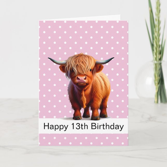 Carte BONJOUR D'ANNIVERSAIRE Pink GIRL LONG CHEVEUX CART (Devant)