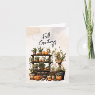 Carte Bonjour d'automne Halloween