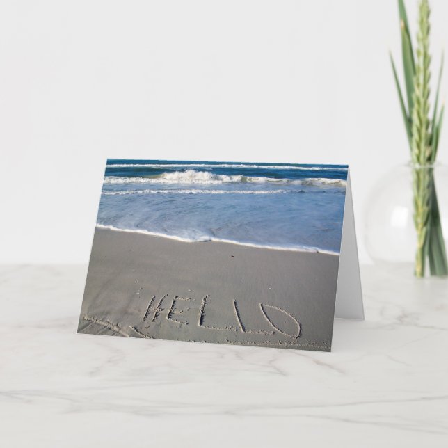 Carte Bonjour de la plage (Devant)
