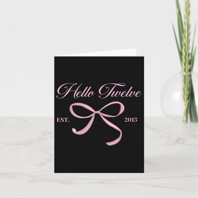 Carte Bonjour Douze Est 2013 12e Anniversaire fille Coqu (Devant)