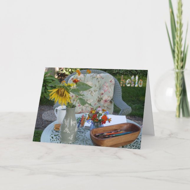Carte Bonjour du jardin (Devant)