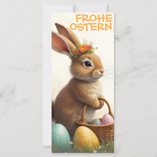 Carte Bonjour du printemps de la part du lapin de Pâques