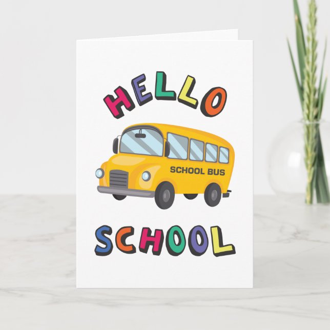 Carte Bonjour école (Devant)
