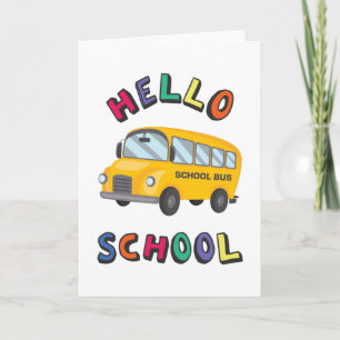Carte Bonjour école
