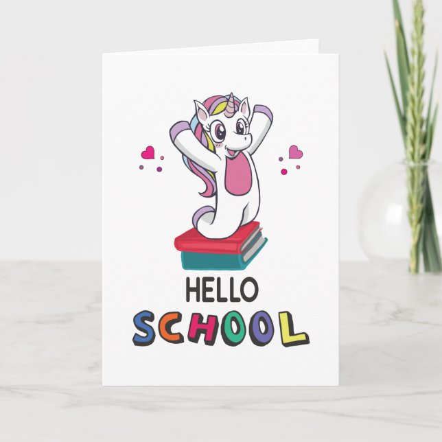 Carte Bonjour école (Devant)