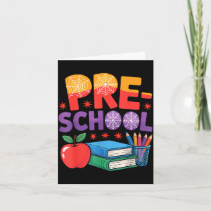 Carte Bonjour équipe préscolaire araignée pré-maternelle