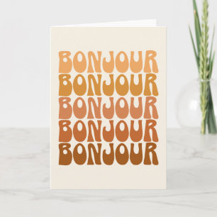 Carte Bonjour Français Bonjour en Typographie Super Br