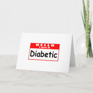 Carte Bonjour, Je Suis Diabétique ... Nametag
