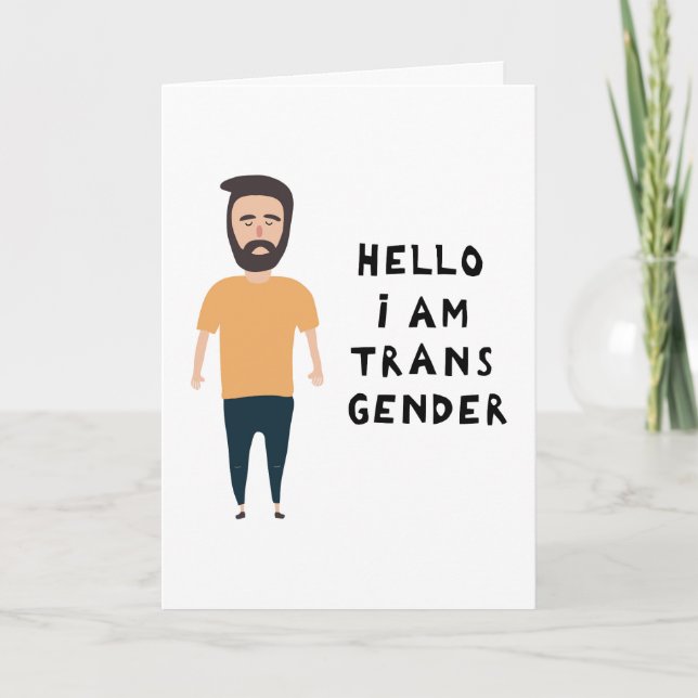 Carte Bonjour Je Suis Transgenre (Devant)