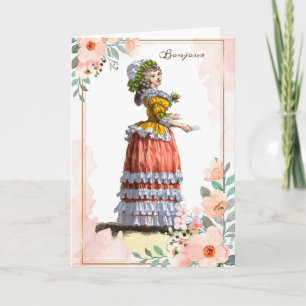 Carte Bonjour Marie Antoinette Amitié