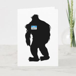 Carte Bonjour, Mon Nom Est Sasquatch